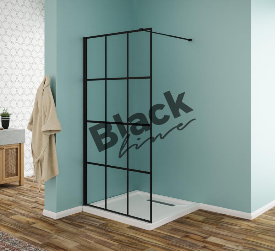 Sabit Panel Full Cam Duşakabin Seperatör UV Serigrafik Orjinal Baskı 8 MM Otel Tipi H:200